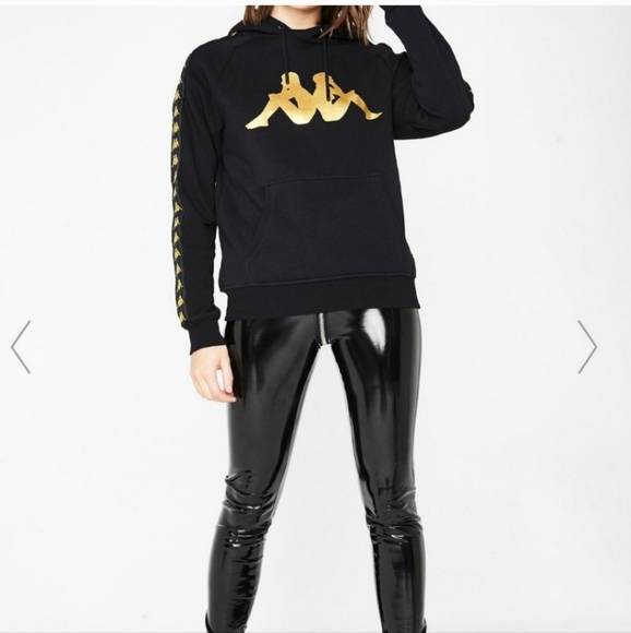 Kappa Hoodie Sweatshirt in black Size Small - Picture 2 of 8